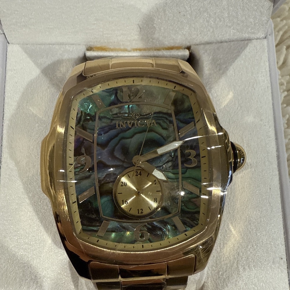 INVICTA LUPAH 39817 Men's Quartz Watch - 47mm Pearl Face Seashell Green‎ Blue - Picture 2 of 8
